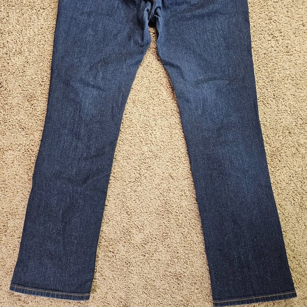 Lauren Ralph Lauren Jeans Womens 14 Blue Dark Wash Straight Leg Stretch Denim - Picture 12 of 13